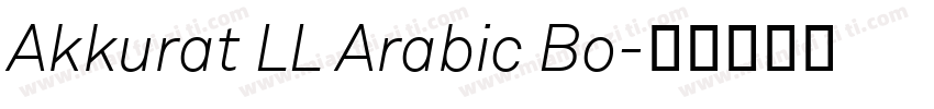 Akkurat LL Arabic Bo字体转换